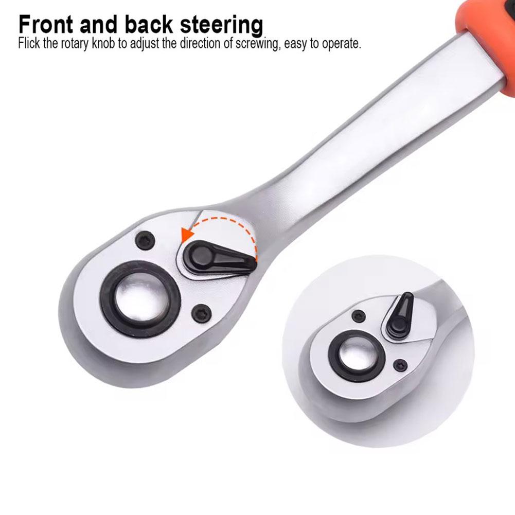 1/4 3/8 1/2 Torque Ratchet Wrench Snap Socket Professional Drive Click Type Ratcheting 24 Teeth