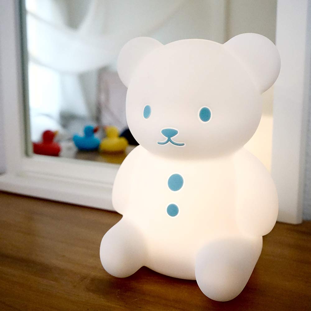 Silicone LED Light Bear Bedtime Light Blue W15 X D13 X H20cm EX-3013