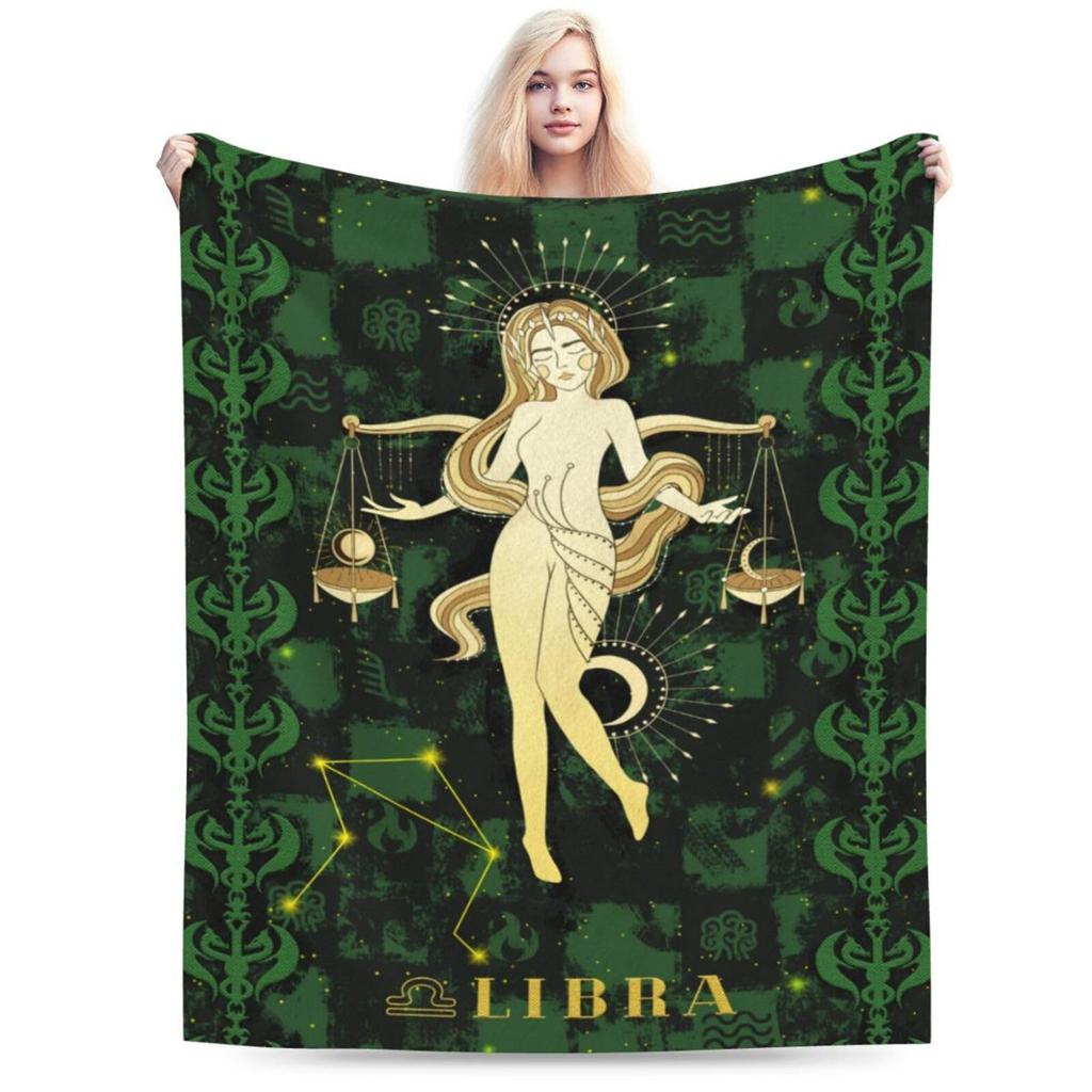 Twelve zodiac signs digital-printed polyester Bedroom velvet flannel soft sofa cover blanket Fleece soft cover blankets for beds