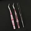 High Precision Curved Stickers Tweezers Anti-static Eyelash Curler  Miniature Scene Stickers
