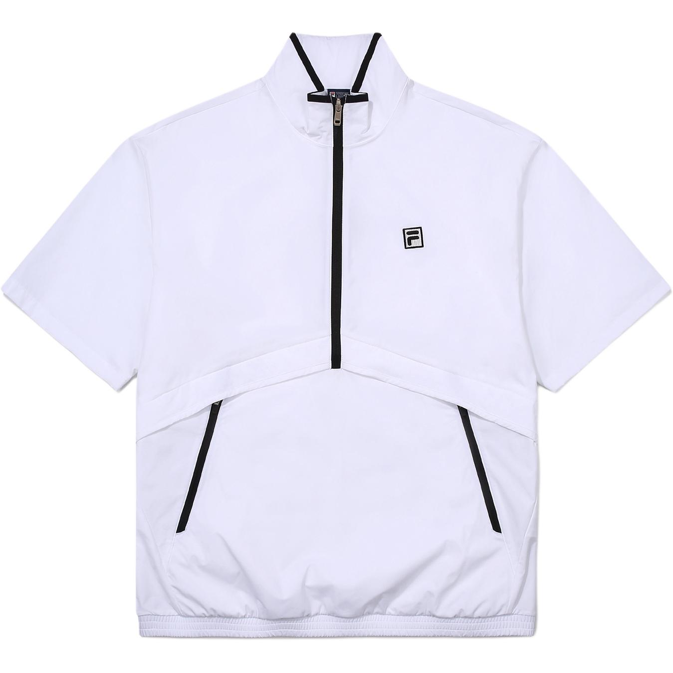 FILA T Shirts Unisex White Stand Collar Moderate Straight Fit FS2JKG2332X-WHI 105