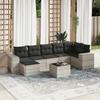 VidaXL Garden Lounge Set with Cushions 8 Pcs, Patio Sofas, Patio Furniture Set, Outdoor Furniture, Grey 3255229