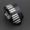 Skinny Men Tie Black Music Tie Classic Piano Necktie  Men