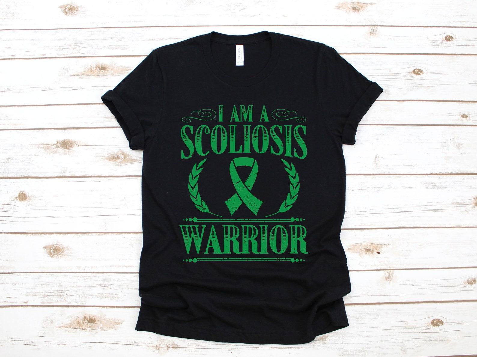 I Am A Scoliosis Warrior Shirt, Scoliosis Awareness T-Shirt,T-shirt, T-shirt, T-shirt, Tank Top 2XL