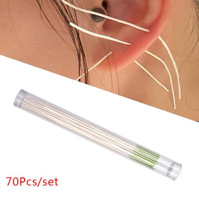 70Pcs Pierced Ear Cleaning Set Herb Solution Paper Floss Ear Hole Aftercare Tool