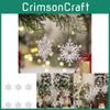 Elegant 6pc Transparent Snowflake Ornaments For Christmas Tree Decoration Acrylic Style