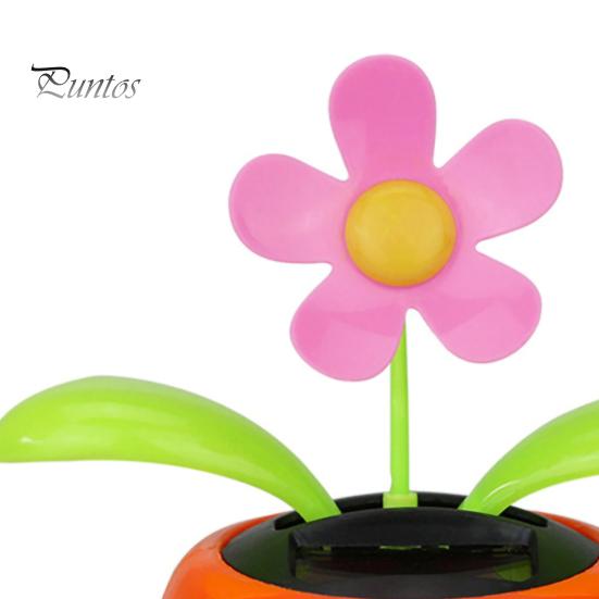 Car Dancing Toy Desk Rocking Multipurpose Bright-colored Mini Flower for Office Solar-powered