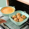 Reusable Airfryer Pan Liner Silicone Air Fryers Oven Baking Tray Pizza Fried Chicken Airfryer Basket Heat Resistant Baking Pan