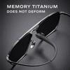 Pure Titanium Men's Sunglasses Seiko Polarized Photochromic Outdoor Shades UV400 Original Brand Sun Glasses