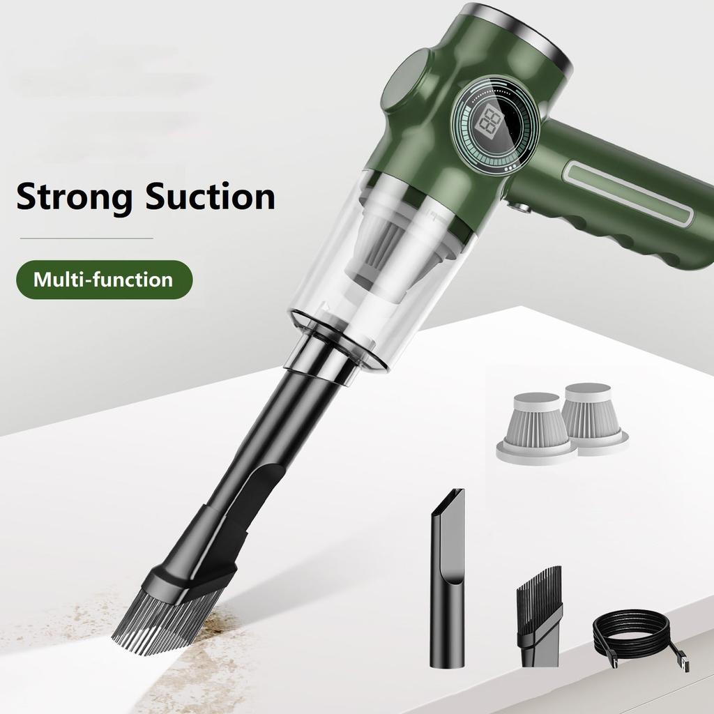 Digital Display Wireless Car Vacuum, High Power Handheld Strong Suction Cleaner for Home and Automobile Dual Application