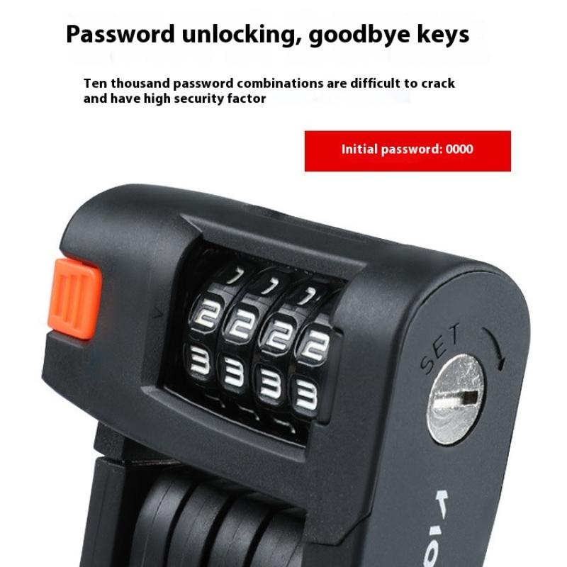 Alloy Steel Four-Digit Combination Lock Bicycle Folding Combination Lock Anti-theft Four-digit Combination Lock Rust-proof Lock
