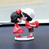 Cartoon Resin Couples Figurine Cute Lovers Balloon Ornament for Car Dashboard  Office Desktop Home Decor Lovely Kiss Miniatures