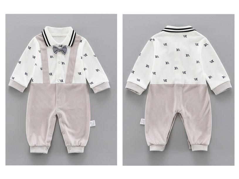 Baby Junge Langarm Strampler im koreanischen Stil - Herbst/Frühling Gentleman Body Schlafanzug