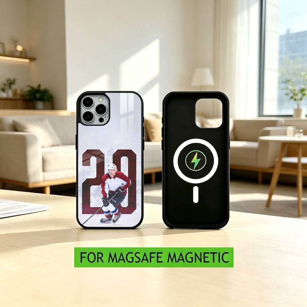 Hockey Player Nathan MacKinnon Phone Case For iPhone17,16,15,14,13,12,11 Plus,Pro Magnetic For Magsafe Wireless Charging