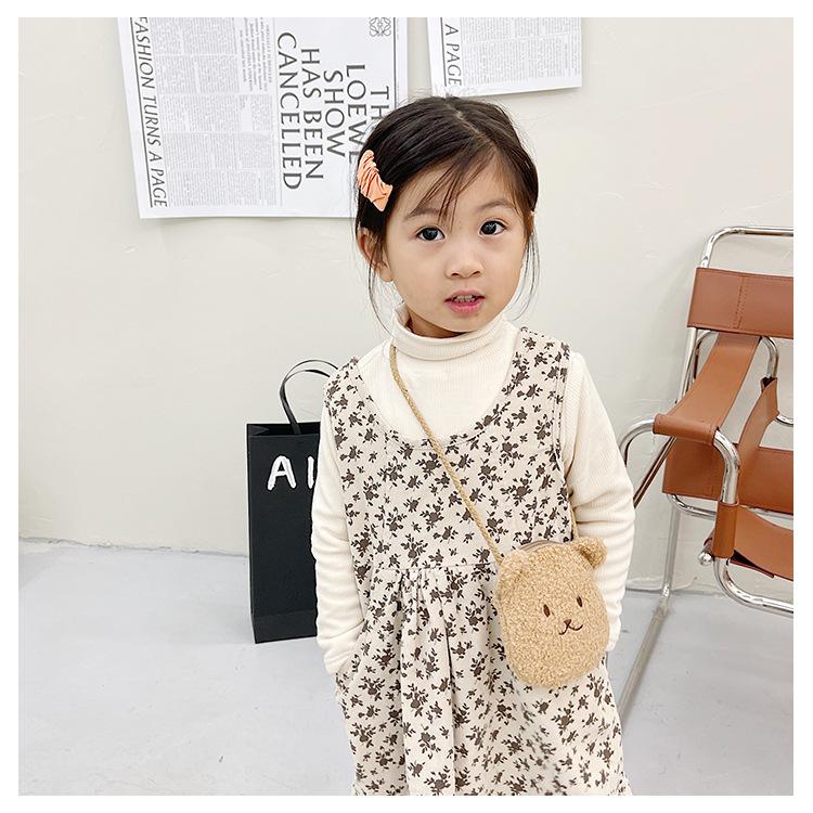 Plush Cartoon Crossbody Bag for Kids, Cute Soft Shoulder Pouch for Toddlers, Children's Mini Backpack for Daily Use