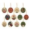 12 pcs Snowman Christmas Tree Hanging Pendant Xmas Tree DIY Rhinestone Pendant Art Kit  Christmas