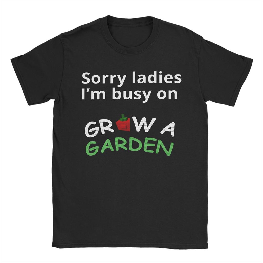 Streetwear Grow a Garden Gamer T-Shirt Men Cotton Short Sleeve Round Neck Summer Top Tee