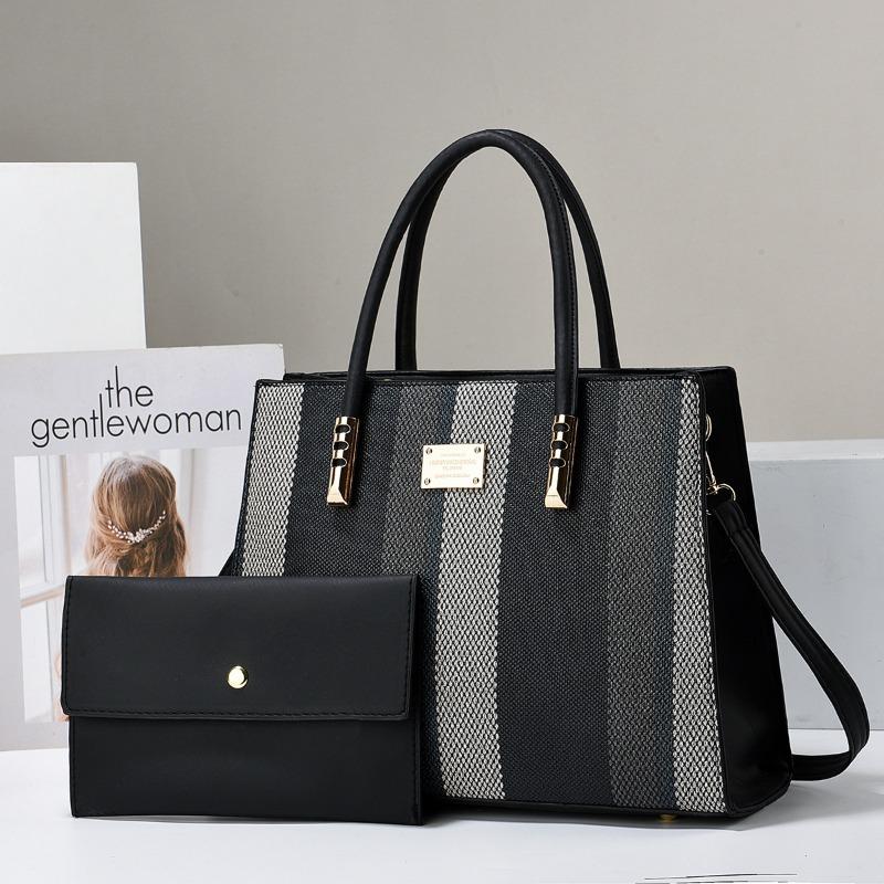 2pcs/set Luxury Designer Top-handle Bag for Women Tote Handbag Purse Large Capacity Womens PU Leather Crossbody Shoulder Bags