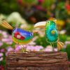 Glass Bird Garden Decor Painted Finish For Gift Giving And Home Decor