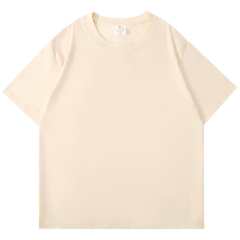 Mens Heavyweight Cotton T Shirt Basic Plain Casual Short Sleeve Tee Daily Wear