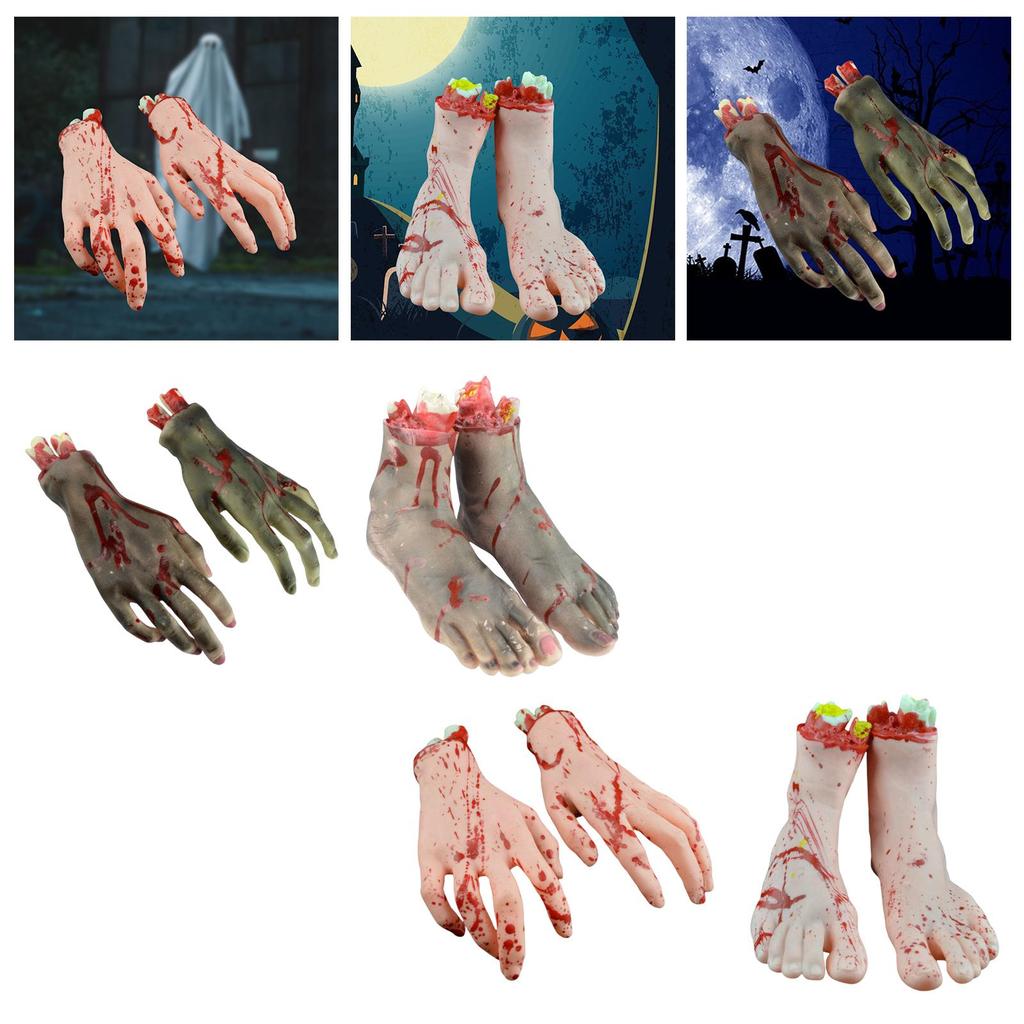 Enge Kunstmatige Hand Voeten Props, Truc Props Halloween Lichaamsdelen voor