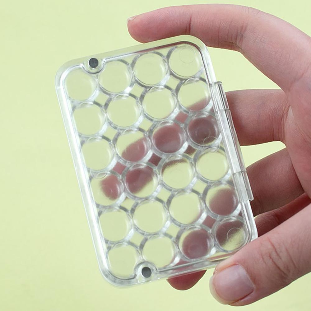 24 Grid 0.8ml Watercolor Pigment Packaging Box Portable Small Capacity Moisturizing Box Magnetic Seal