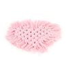Household Kitchen Cotton Coffee Cup Coaster with Tassel Heat Insulated Pad Placemat Decoration(Pink Heart Shaped)