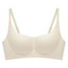 Traceless underwear, women's small breasts gather comfortably, upper support, anti-sagging, no steel ring, double breasts, half a cup, one-piece bra