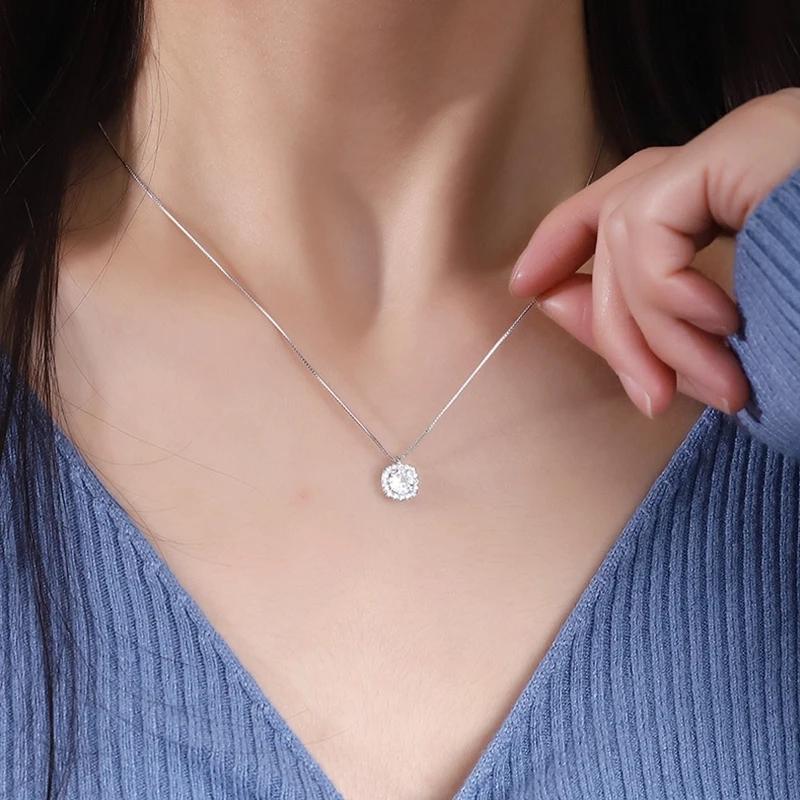 Kleine quadratische Zirkon Anhänger Halskette Mode einfache Frauen Luxus elegante glänzende Schlüsselbein Kette Halsketten Schmuck Party Geschenke Zubehör