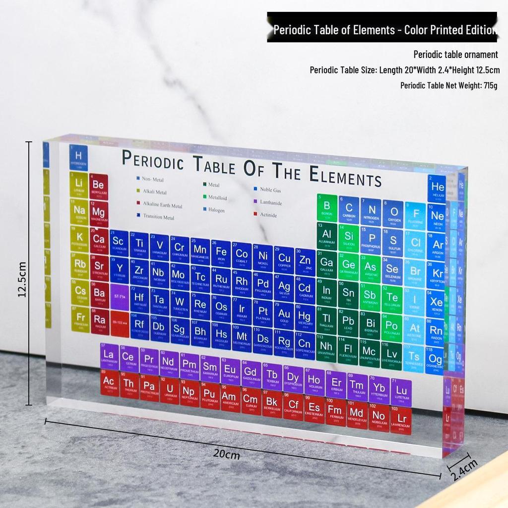Periodic Table Elements Acrylic Desktop Ornaments - Creative Gifts for School Holidays