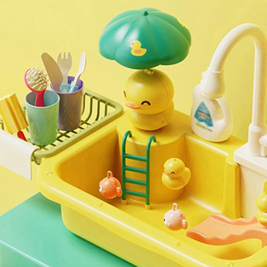 1 Set Dishwasher Degrees Toys Rich Accessories 90 Cartoon Rotating Faucet Circulation Fun Water Hands-on Ability