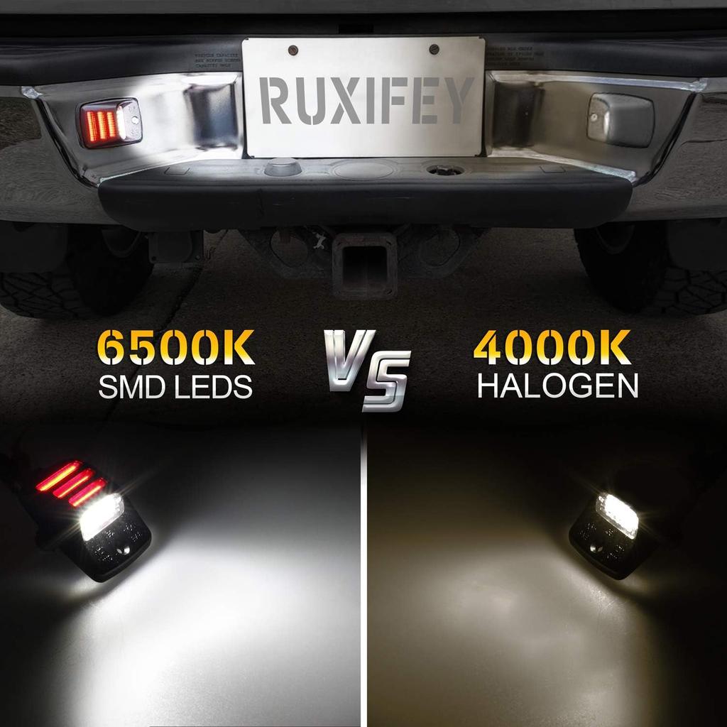 RUXIFEY LED License Plate Lights with Red OLED Neon Tube Compatible with Tacoma 2005 to 2015, Tundra 2000 to 2013