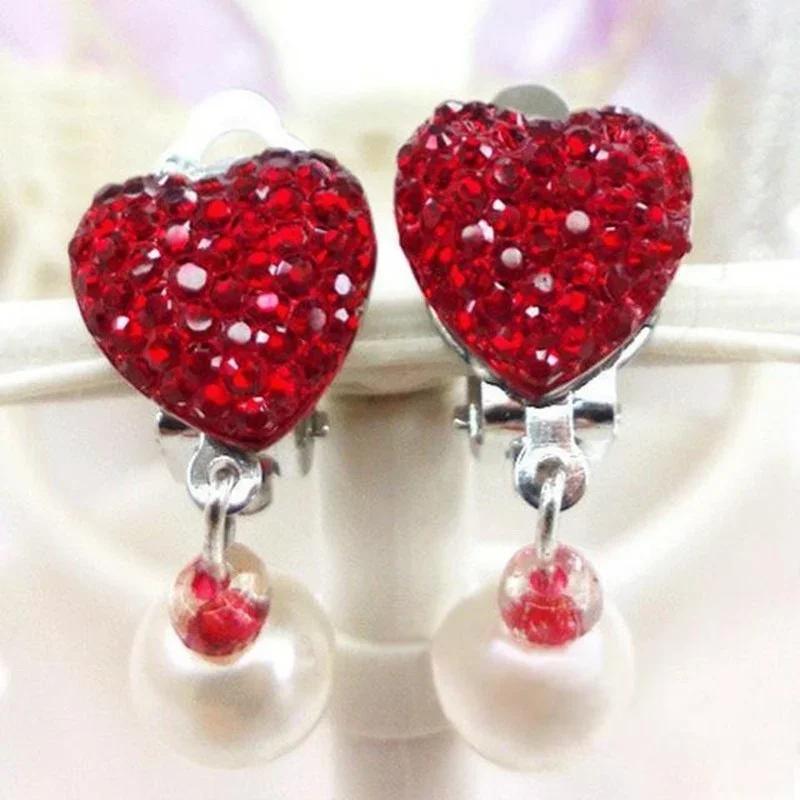 

Фантазійні дитячі сережки-кліпси для вух Принцеса Без пірсингу Жіночі Імітація Любові Блискучі Діамантові Ювелірні Вироби Аксесуари для Жінок Подарунки 6