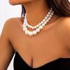 Set of 2 Pearls Necklace Pearls Bead Necklace Pearls Material Party Jewelry Beads Neck Jewelry Suitable for Fashion Look