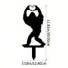 Metal Garden Stake Bigfoot Ornament Outdoor Decor Patriotic Yard Art Modern Home Accent
