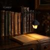 Vintage Style Book Light Lantern/Ghost Bookshelf Light, Metal Desk Lamp with Warm Lighting, Reading Retro for Lovers & Library Study Room Accent
