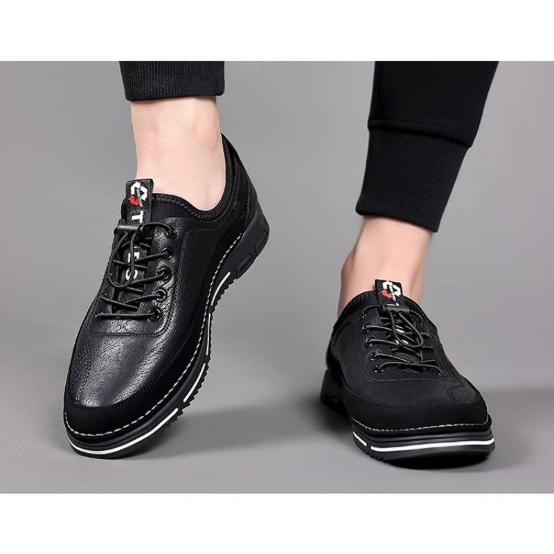 Fashion Large Size 38-50 Platform Leather Men's Board Shoes Designer Soft Sole Casual Man Sneakers Fashion Wear-resistant Male Shoes