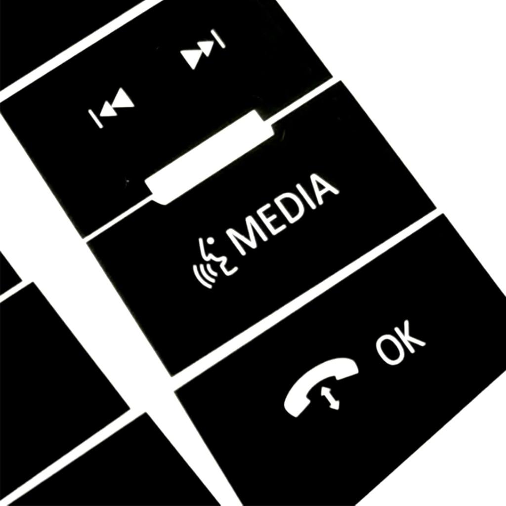 Generic Car Steering Wheel Button Caps Repair Decals Stickers Black for Ford Focus 2008 2009 2010 Automotive Interior Decor, US-001