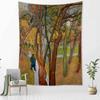 Idyllic Forest Cabin Tapestry Wall Hanging Bohemian Psychedelic Mystery Van Gogh Oil Painting Bedroom Decor