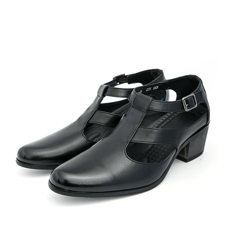 

Comfortable Men s High Heel Sandals Casual Walking Shoes Summer Breathable Open-Toe Slip-On Beach Sandals for Men 46