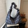 Japanese Plaid Shoulder Bag Vintage Women's Tote Bag Ins Plaid Crossbody Bag  Girls