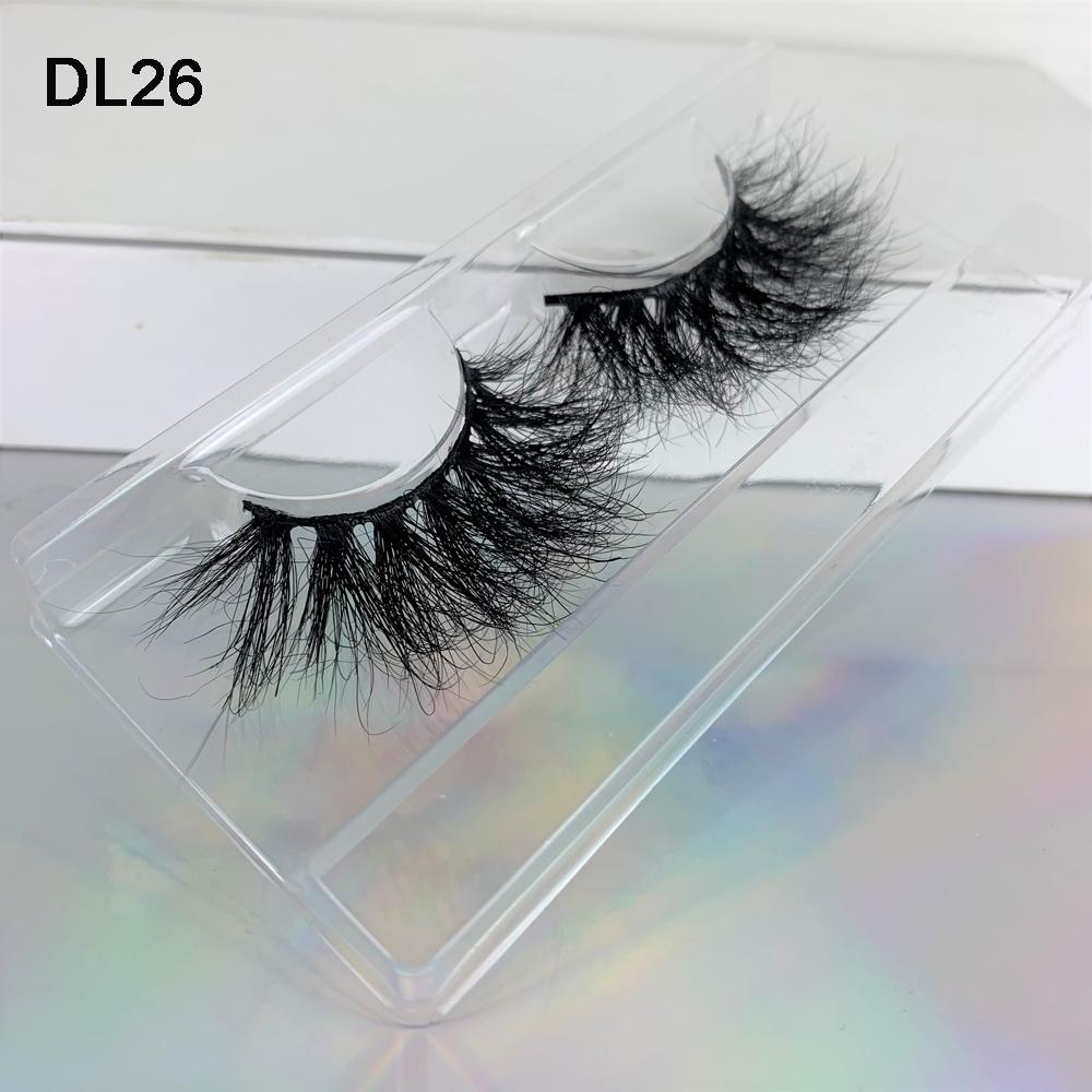 Package Box Custom Mink Eyelashes Private Label Natural False Full Strip Eyelashes Supplier 3D Mink Eye Lashes