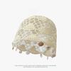Solid Color Shell Tassels Hat Thin Bohemian Style Beanies Fashion Woven Pullover Cap  Pullover Hat