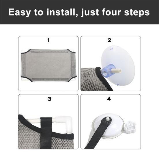 20kg Two Layers Pet Cats Basking Window Mounted Suction Cup Hanging Hammock Bed