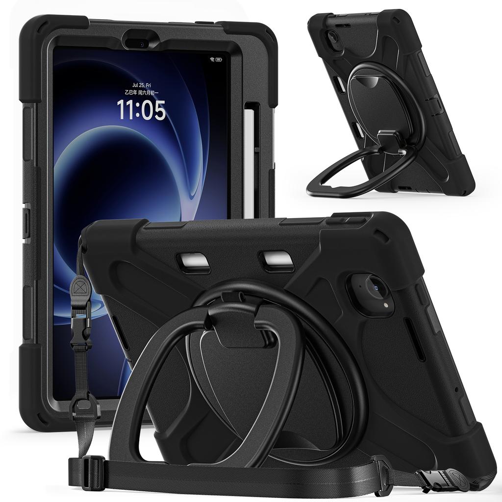 Hybrid Stand Case Universal for Xiaomi Pad Mini Redmi K Pad 2025 8.8 Inch Rotating Handle Grip Armor Cover with Shoulder Strap