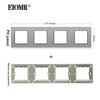 EIOMR A6 Series Grey Flame Retardant PC Panel Wall Switch EU Socket HDMI-compatible USB Type-C 2.1A Charger TV RJ45 Module DIY