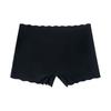Women's Sexy High-Waisted Slimming Seamless Bow Trim Pants Non-Rolling Wave High Stretch Ice Silk Anti-Chafing Solid Knitted