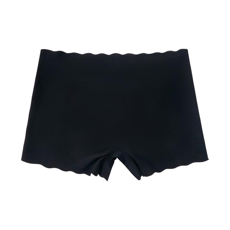 Women s Sexy High-Waisted Slimming Seamless Bow Trim Pants Non-Rolling Wave High Stretch Ice Silk Anti-Chafing Solid Knitted Xs чёрный