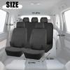 Car Seat Cover Full Sets, 9PCS Waterproof Vehicle Front and Rear Split Bench Covers with 3D Foam Back Support, Breathable Auto Seat Protective
