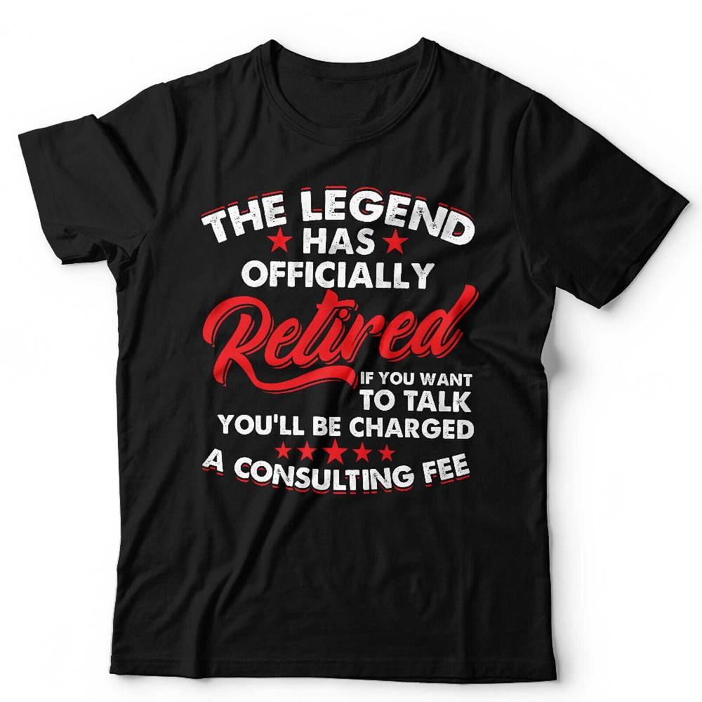 T-shirt Unisex RetireUnisext La Leggenda è Ufficialmente Andata in Pensione Unisex 2026 Divertente Umorismo